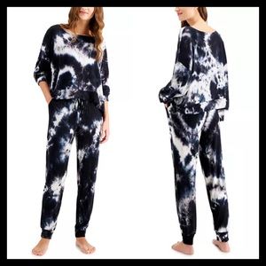 JENNI Women's Tie-Dyed Loungewear Set Tie Dye